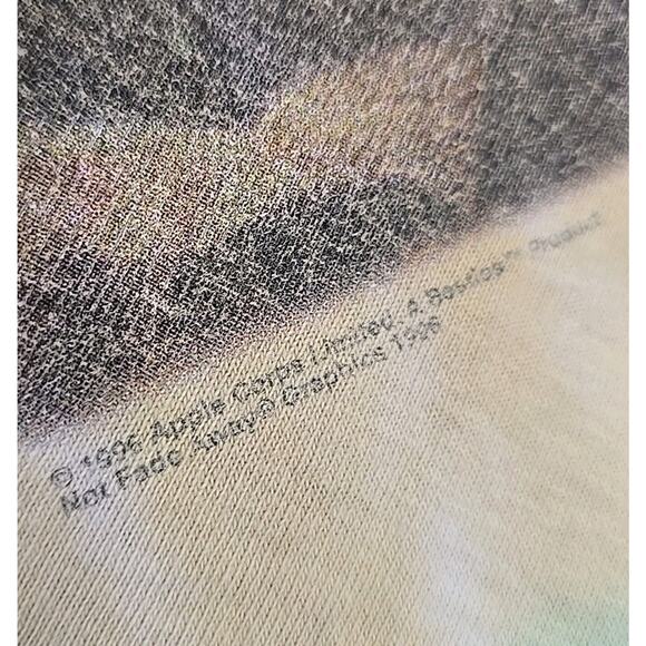 Vintage Beattles 1996 Rubber Soul Tie Dye T-shirt Men's L Green 90's Rock Iconic - Picture 4 of 10